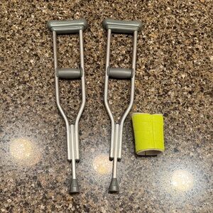 Vintage American Girl Doll "Feel Better Kit" Pair of Crutches and Arm Cast